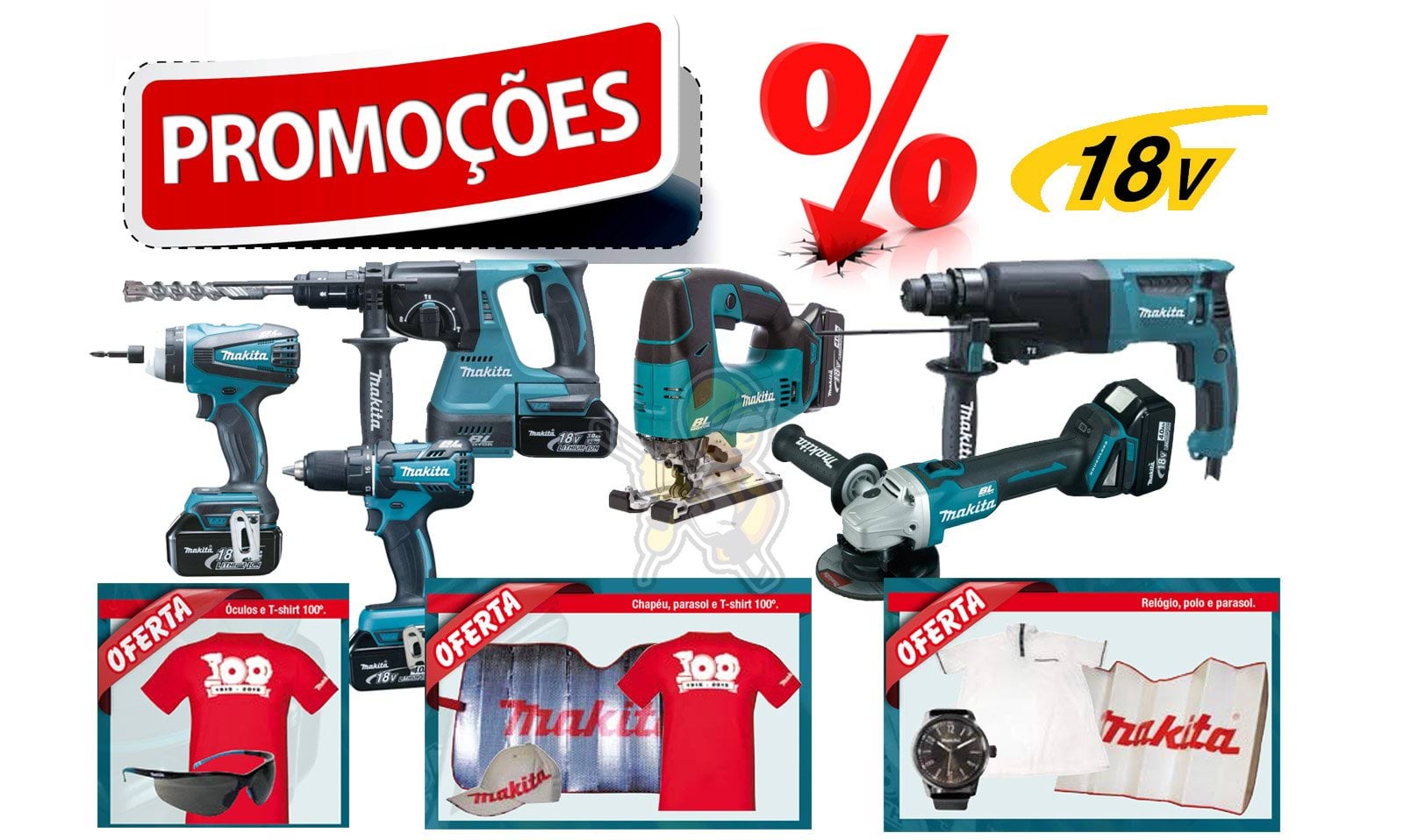 Promoções Máquinas 18V e 14,4V