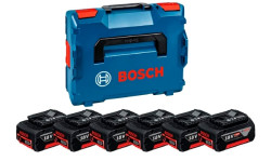 Kit de 6 Baterias GBA 18V 4,0Ah + L-BOXX 136 Bosch 1600A02A2S