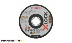 Lata 10UN discos de corte 115mm X-LOCK P/ Inox Bosch 2608619266