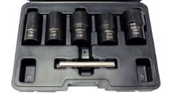 Kit chaves caixa extratoras 1/2" 6 peças 17-27mm Kroftools 3076