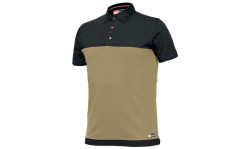 Camisa Polo Bicolor Bege / Preto Industrial Starter 8774