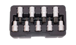 Jogo 9 chaves 1/2” com bit torx T25-T70 60mm Kroftools 6102