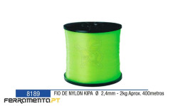 Bobine de Fio de Nylon Redondo 2,4mm 2Kg Kipa 8189
