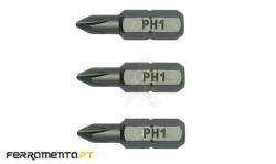 Jogo de Bits Phillips PH1 1/4" 3Pcs Teng Tools PH-2500103
