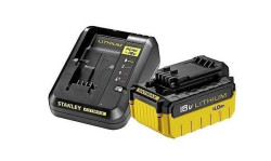Kit Carregador +  Bateria 18V 4.0AH Stanley FMC694M1-QW