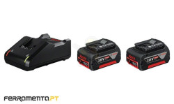 Power Set Carregador + 2 Baterias 18V 4.0Ah Bosch Professional